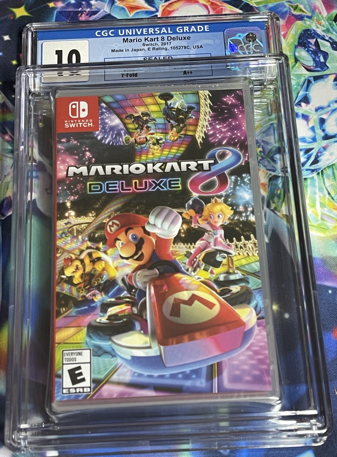 NEW SEALED ENCASED 2017 SWITCH MARIO KART 8 DELUXE CGC Graded 10 Y-Fold A++