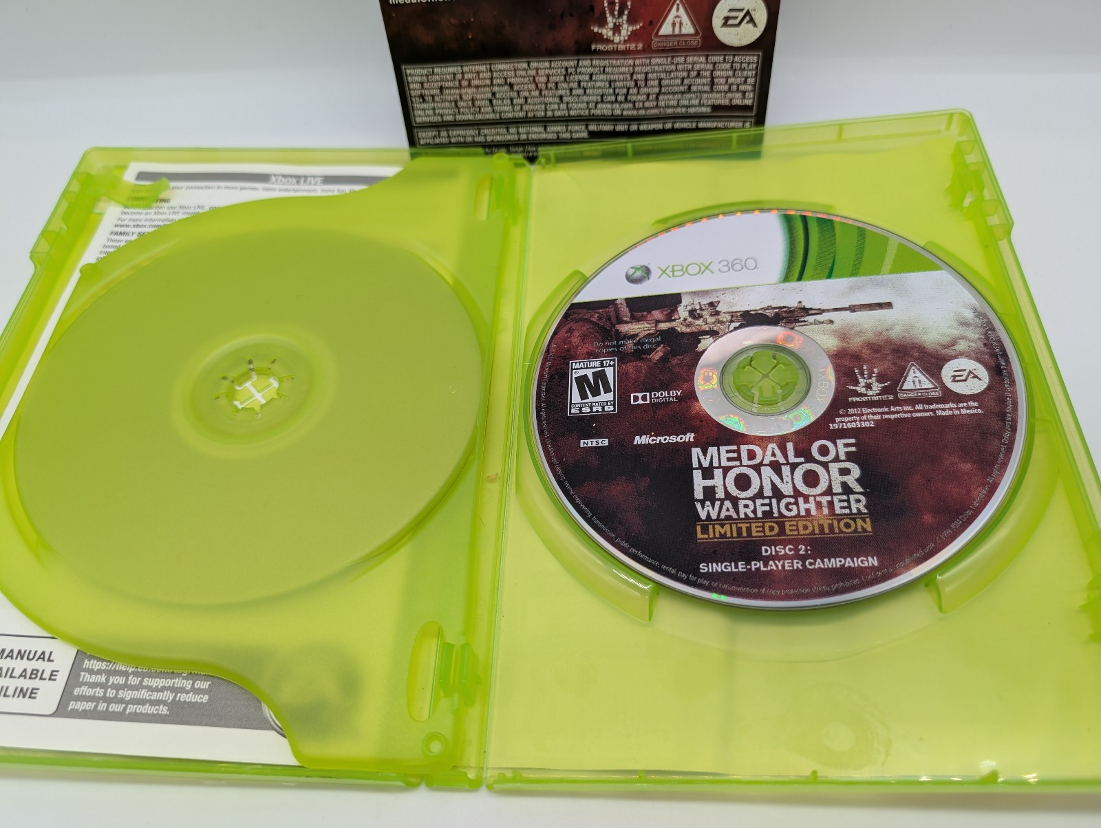 Medal of Honor: Warfighter (Xbox 360) ACCEPTABLE, DISCS NEAR MINT 2-DISC SET!