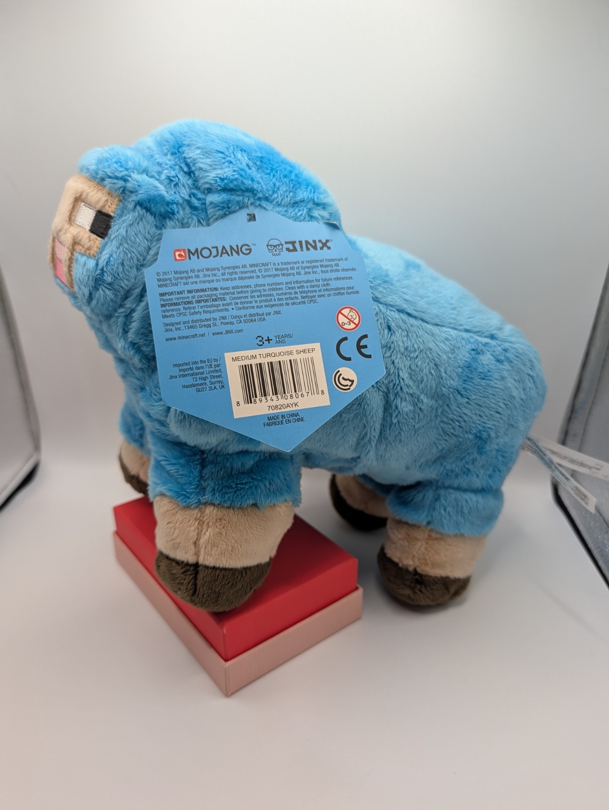 JINX MOJANG Minecraft Minecon Earth 10″ Blue Sheep Plush w/ Hang Tag 2017 RARE