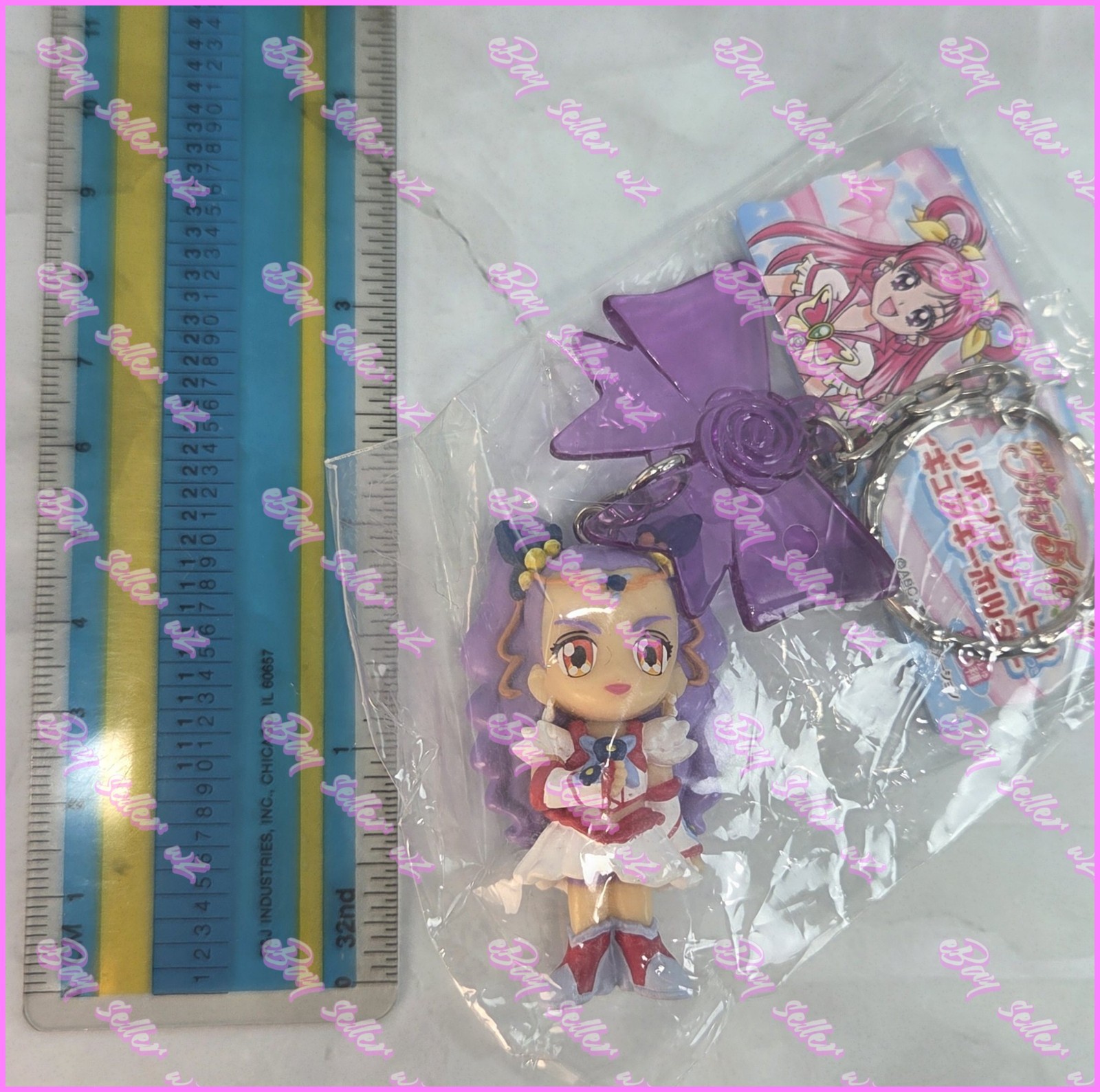 Milky Rose Ribbon Plate Figure Keychain Strap Pretty Cure Yes Precure 5 Go Go