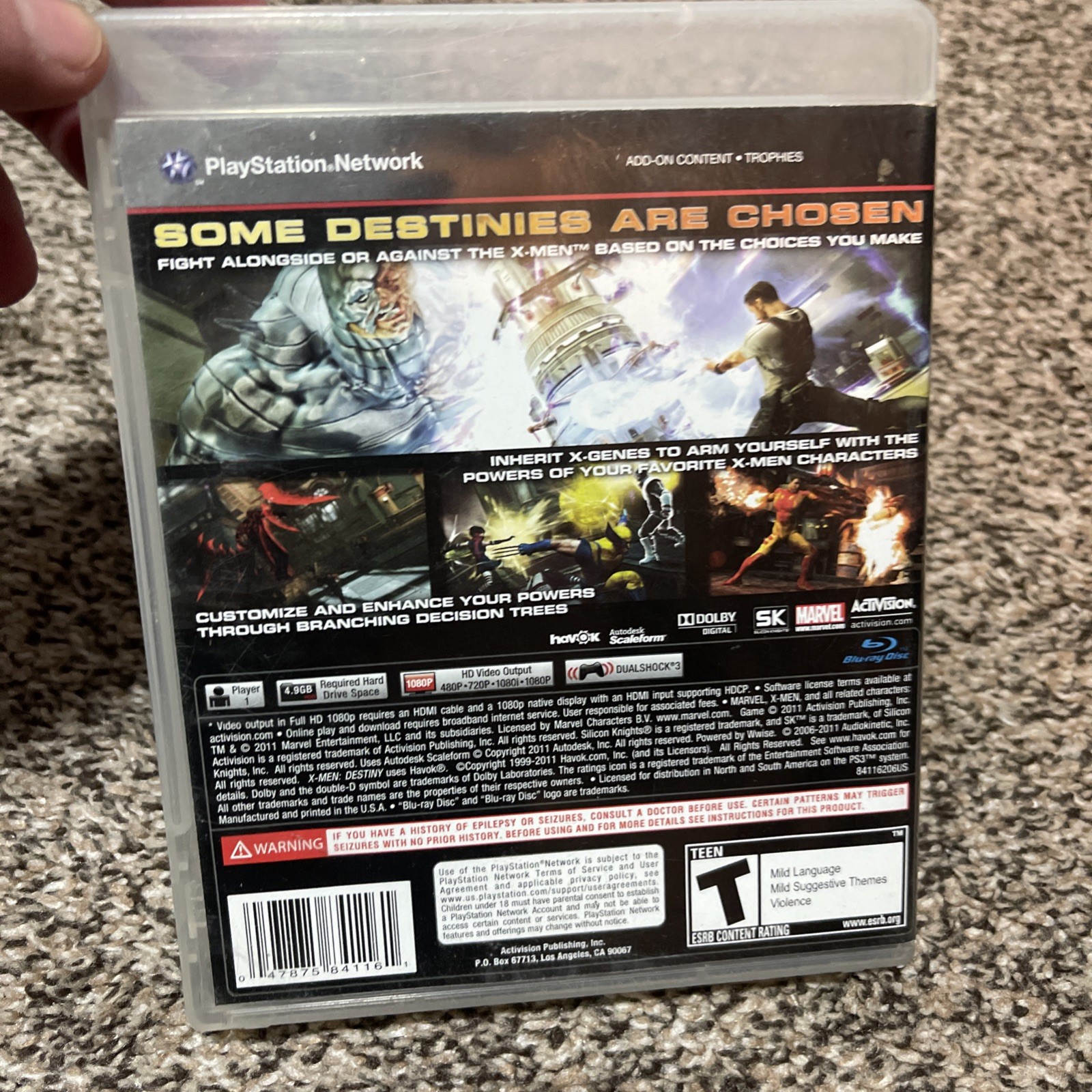 X-Men Destiny – Sony Playstation 3 Pristine Tested Authentic Tested Works Great