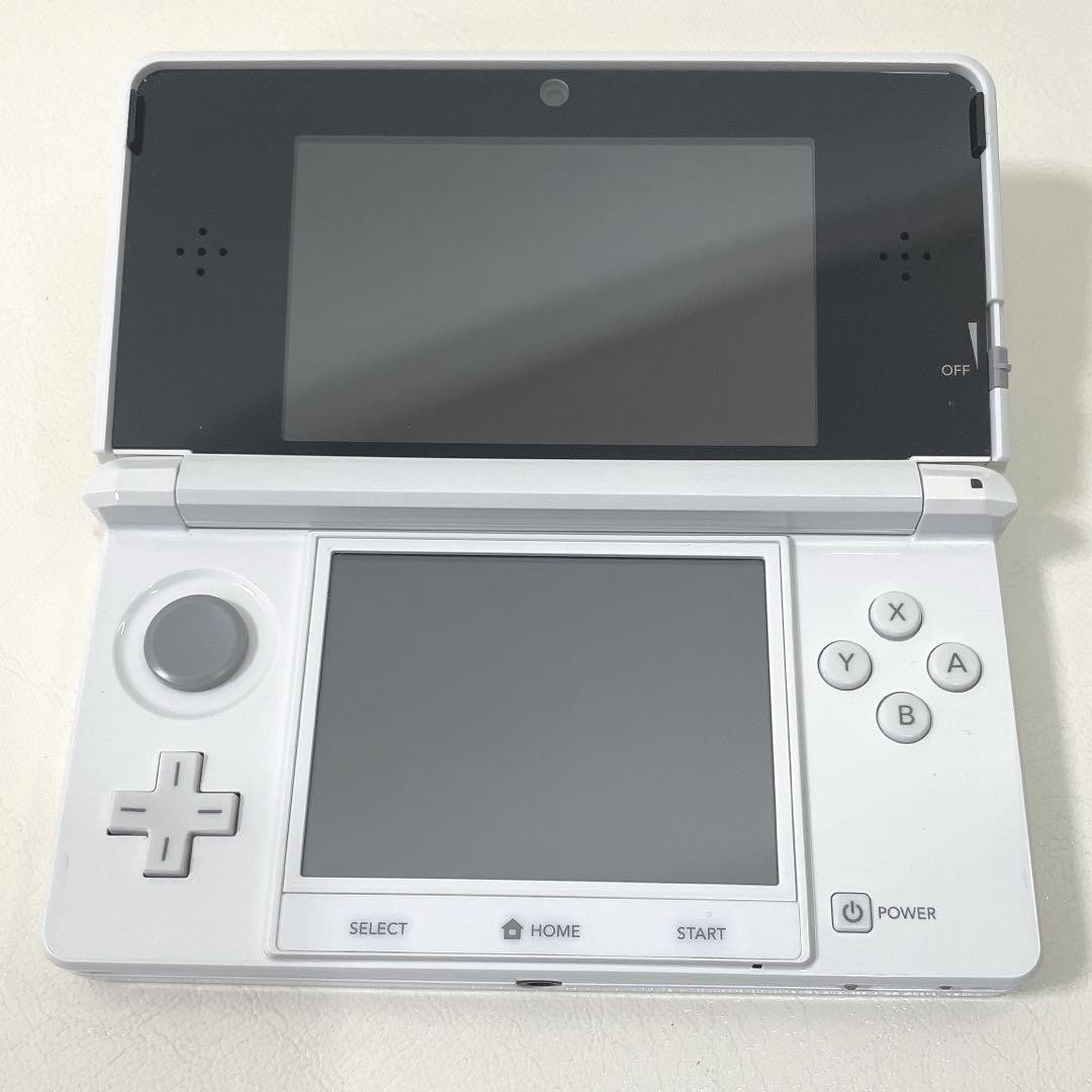 Nintendo 3DS Ice White Handheld System Japanese Rank B Tested 31