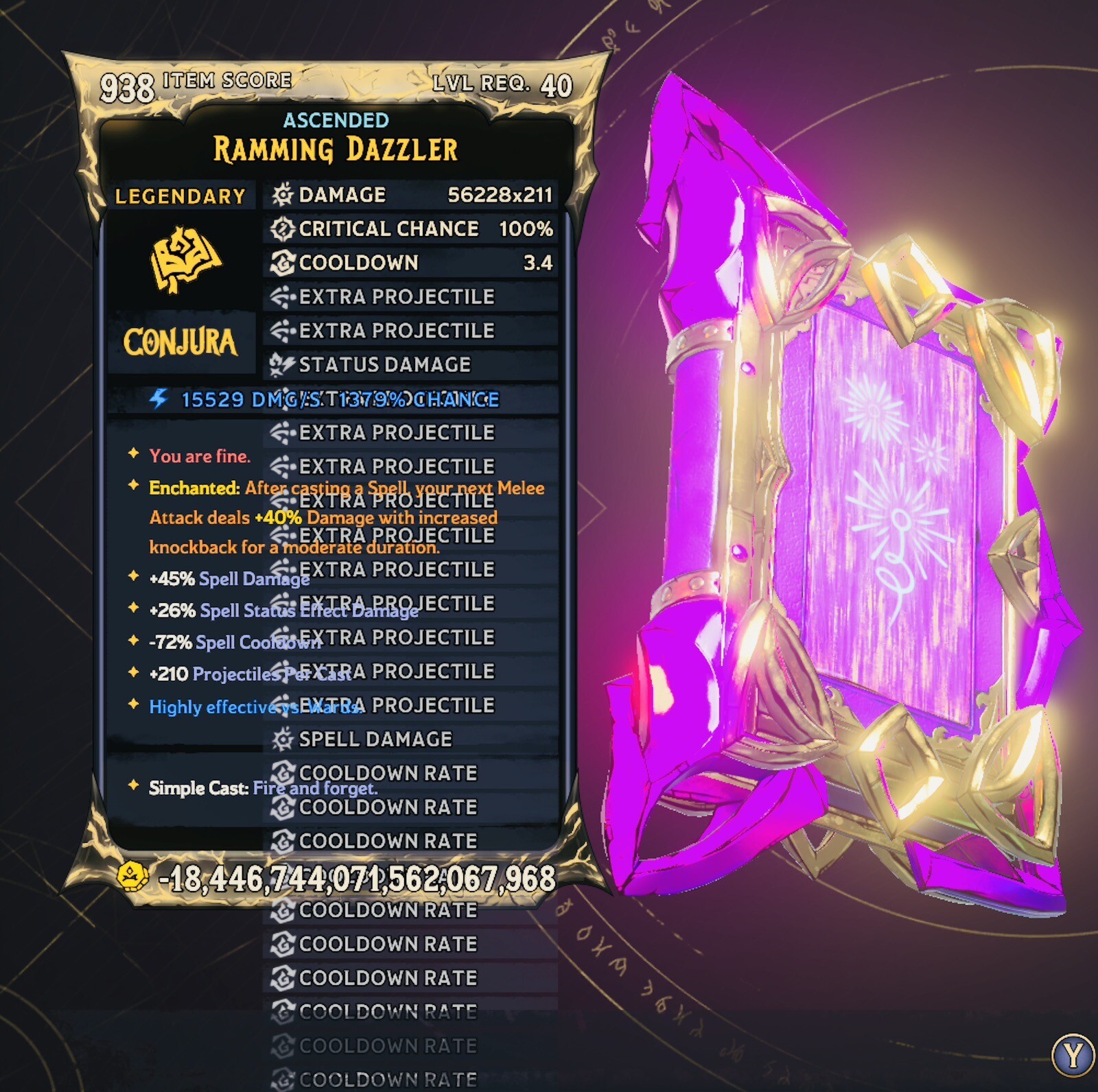 Tiny Tinas Wonderlands Level 40 Godmode 10 Modded Spells XBOX ONE X/S PS4 PS5 PC
