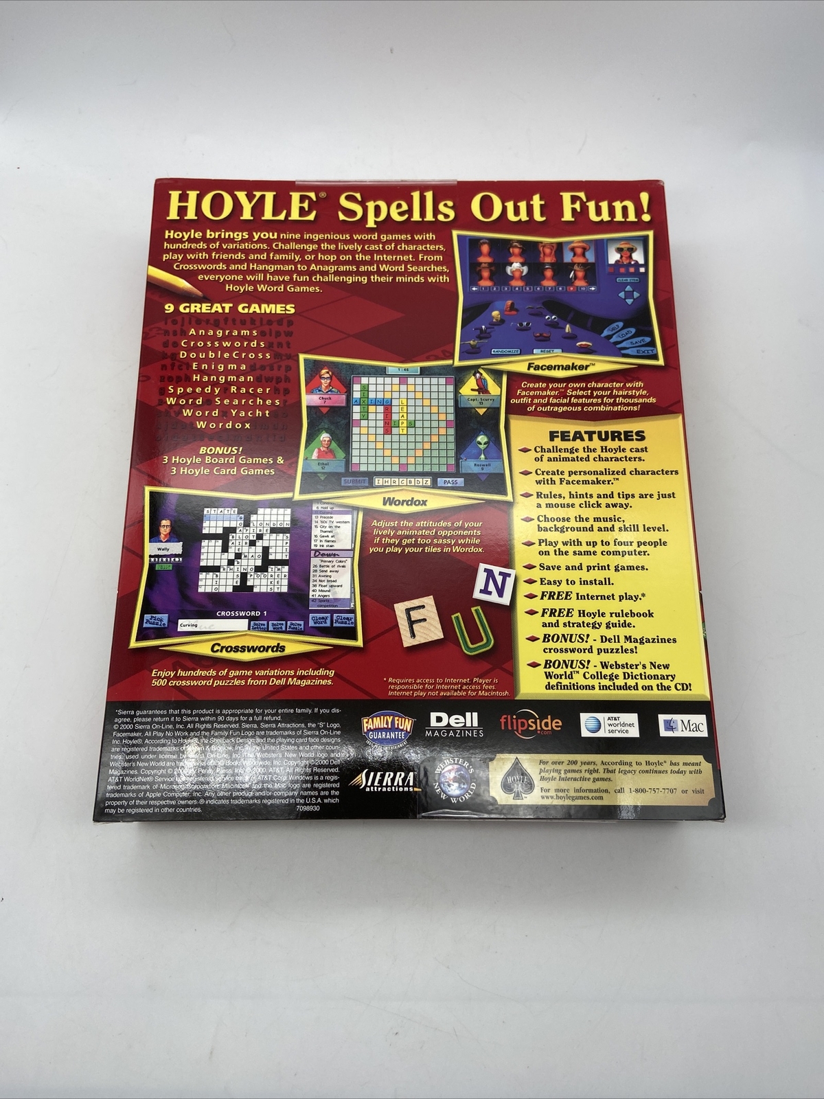 Hoyle Word Games 9 Popular Games Large Retail Boxed PC / MAC Computer Game New
