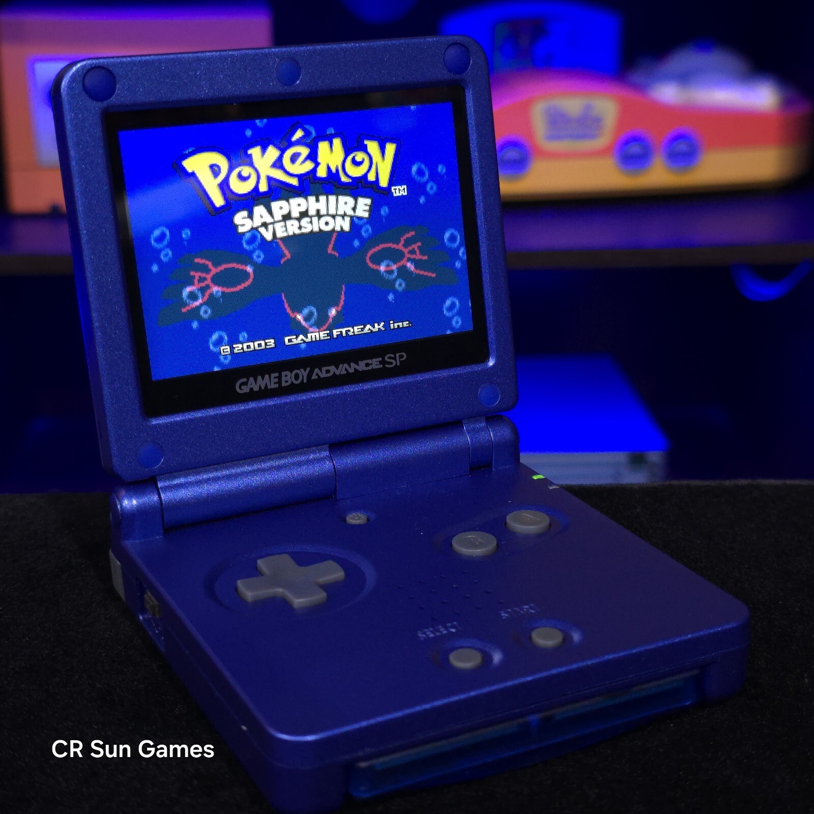 Blue Nintendo Game Boy Advance GBA SP IPS V2 Screen And USB-C