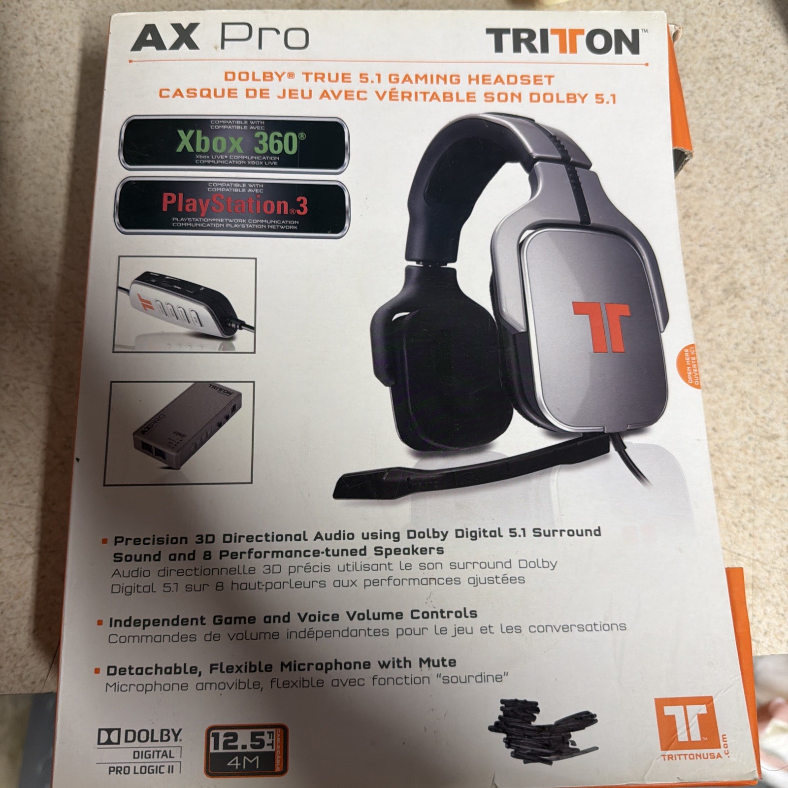 TRITTON AXPRO Surround Sound Wired Gaming Headset 3.5mm Silver/Black