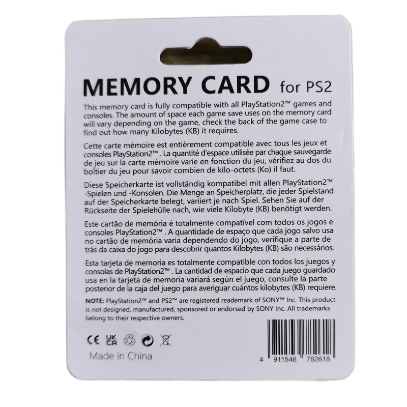 NEW PS2 MEMORY CARD 256MB FOR SONY PLAYSTATION 2