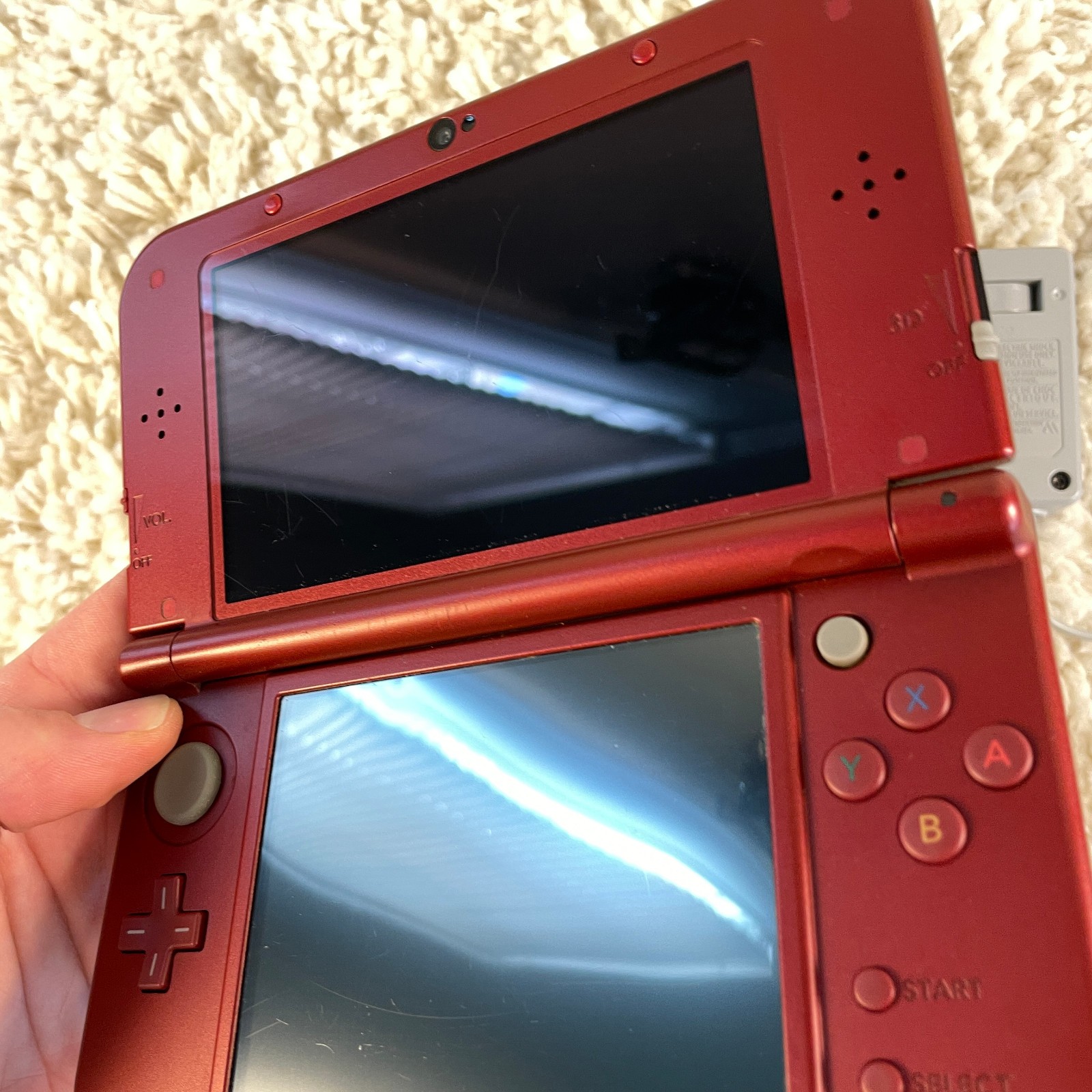 Nintendo “New” 3DS XL Metallic Red Handheld Console System RED-001 Top IPS Works