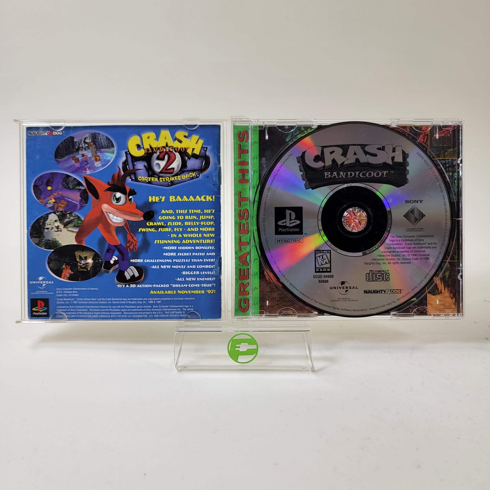 Crash Bandicoot (Sony PlayStation 1 PS1, 1996)