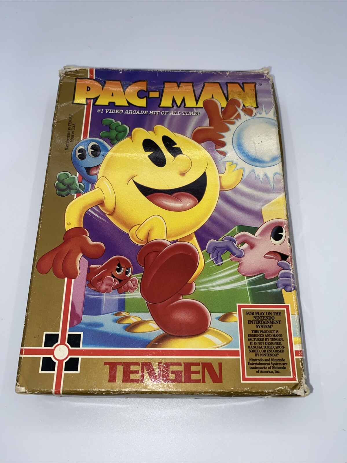 Pac-Man NES Nintendo Complete CIB! Rare Black And White Manual Tested