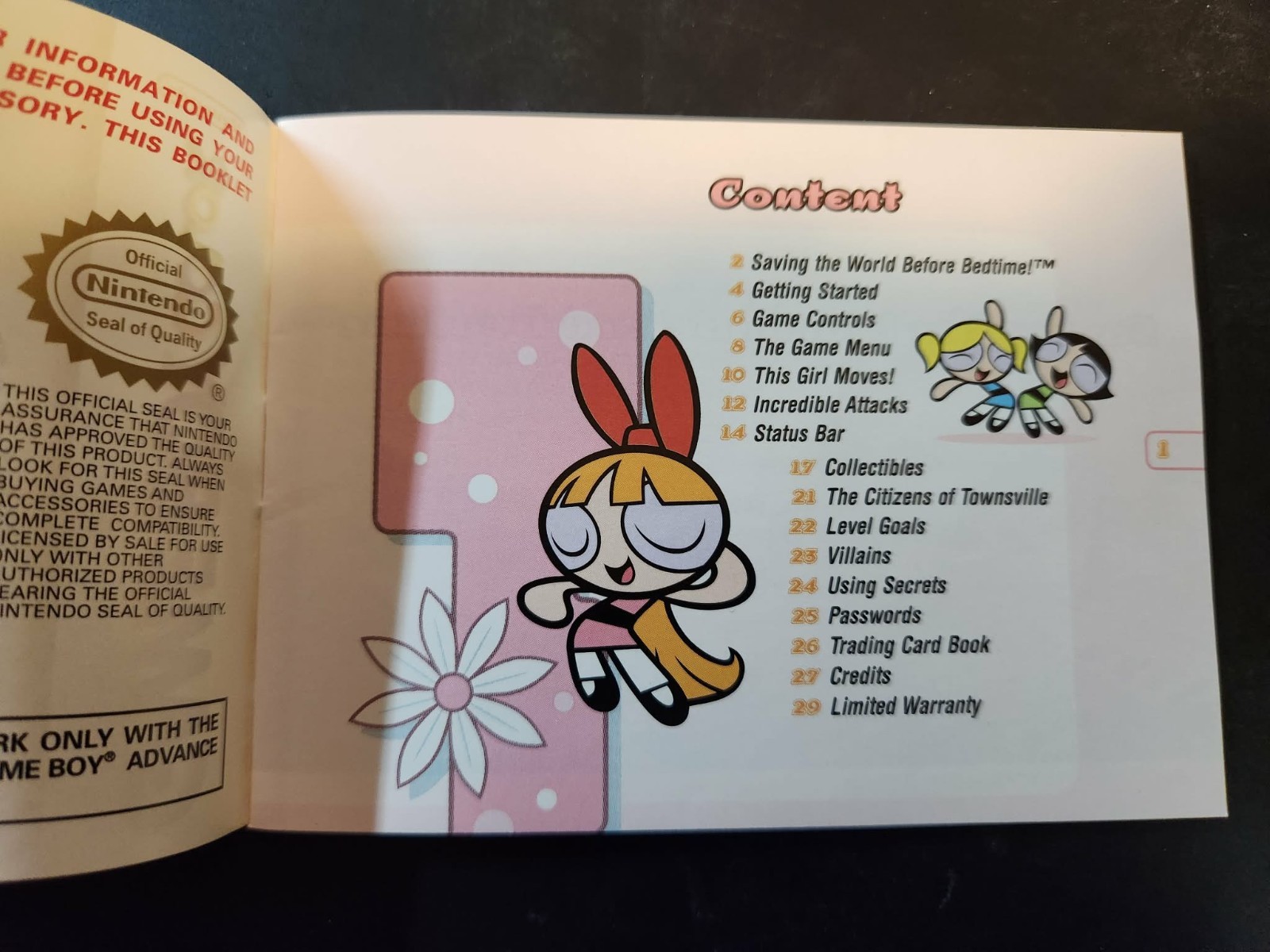 Game Boy Color Instruction Booklet – The Powerpuff Girls: Bad Mojo Jojo