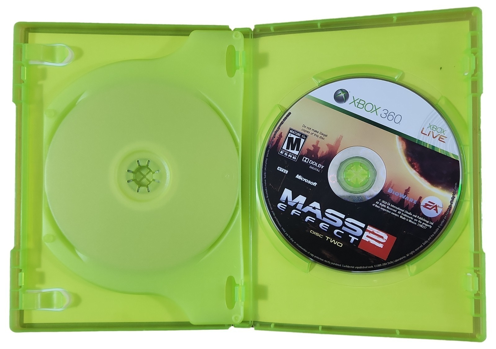 EA Mass Effect 2 (Xbox 360, 2010) Adventure Action Role Playing Video Game Set