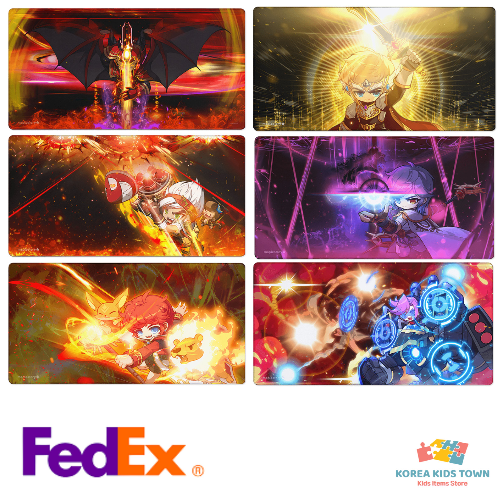 MapleStory Official All Characters Large Mouse Pad Desk Mat