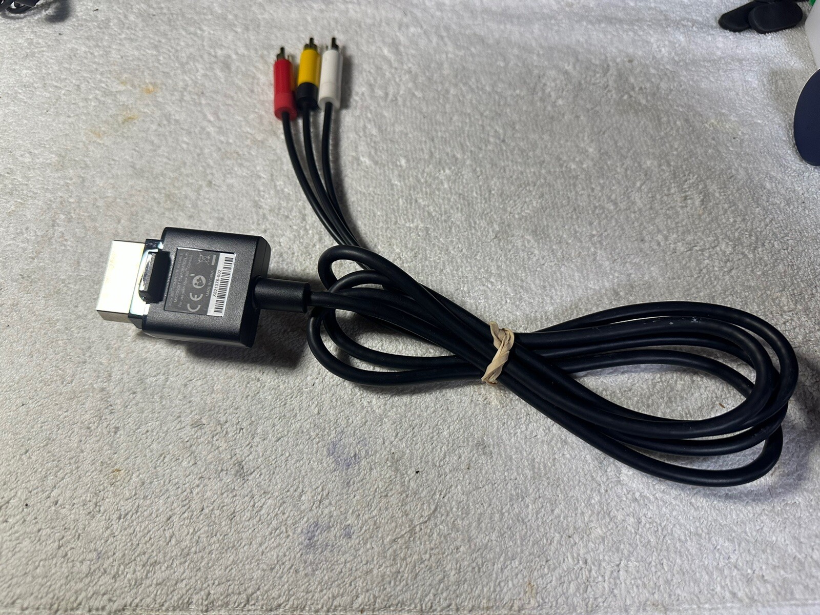 Genuine Official OEM Microsoft XBOX 360 S Slim Composite AV Audio Video Cable!!