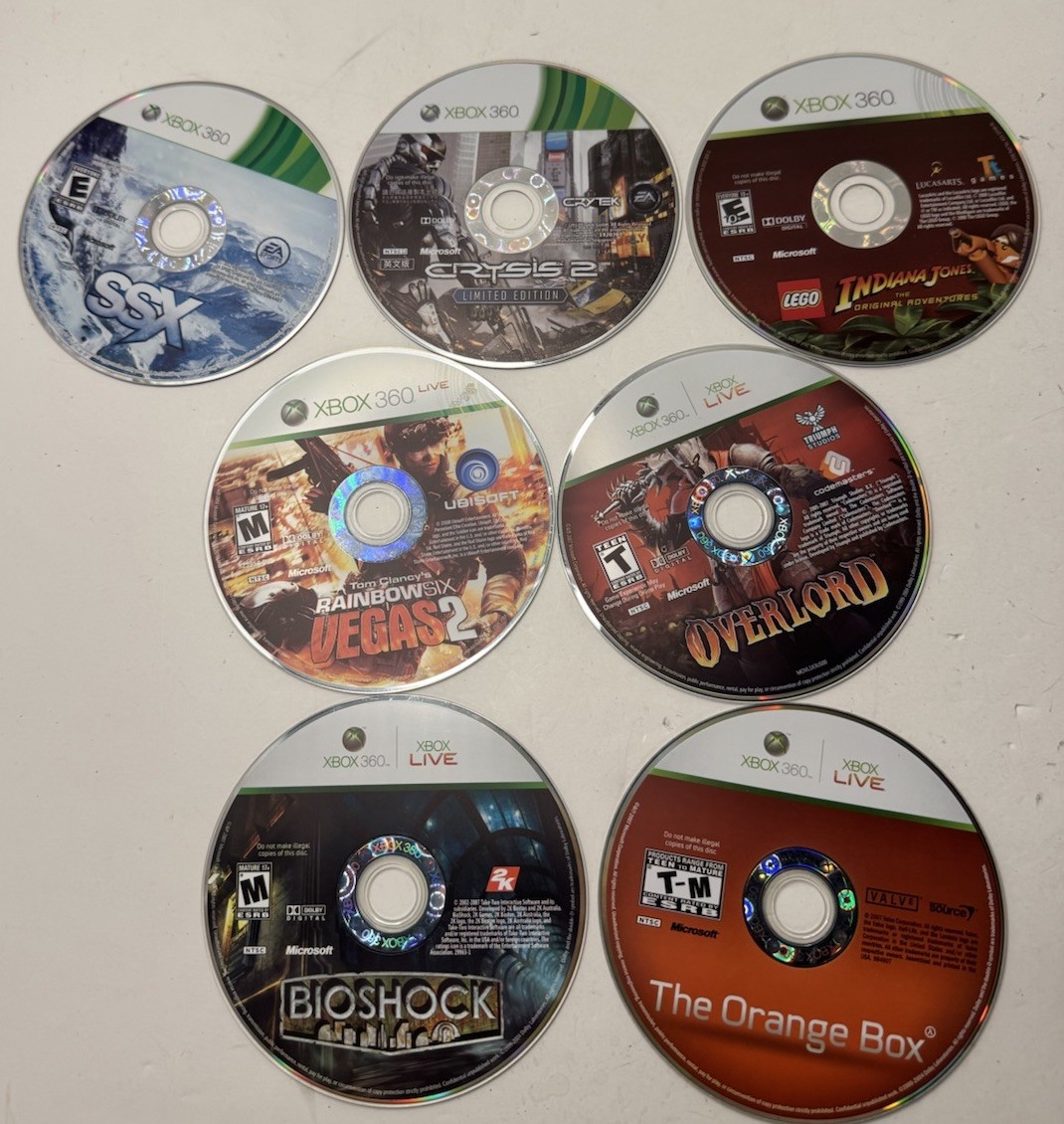 Xbox 360 Loose Game Lot Of 7 Games Condition Varies – Orange Box Bioshock Ssx