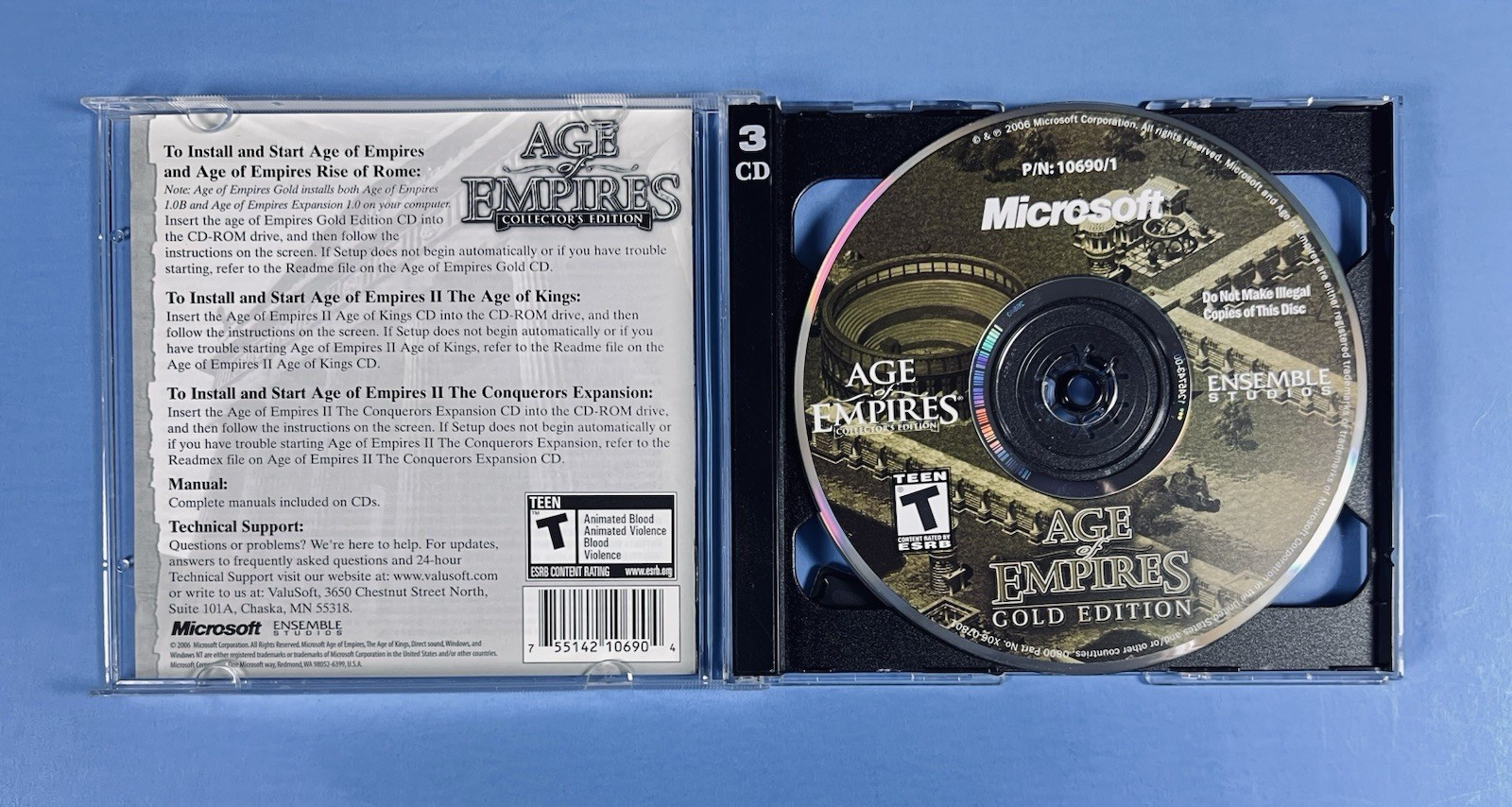 Age Of Empires-PC CDROM Collectors Edition Limited Edition Microsoft 2006