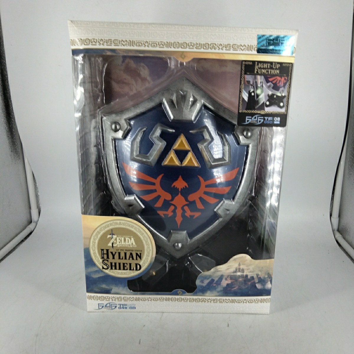 The Legend of Zelda Breath of the Wild HYLIAN SHIELD Statue Open Box