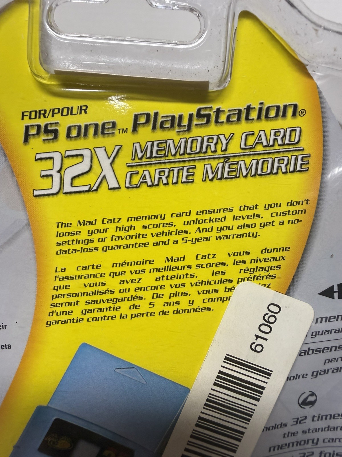 Mad Catz PS1 Memory Card Sealed 480 Blocks 32 MB Sony Playstation
