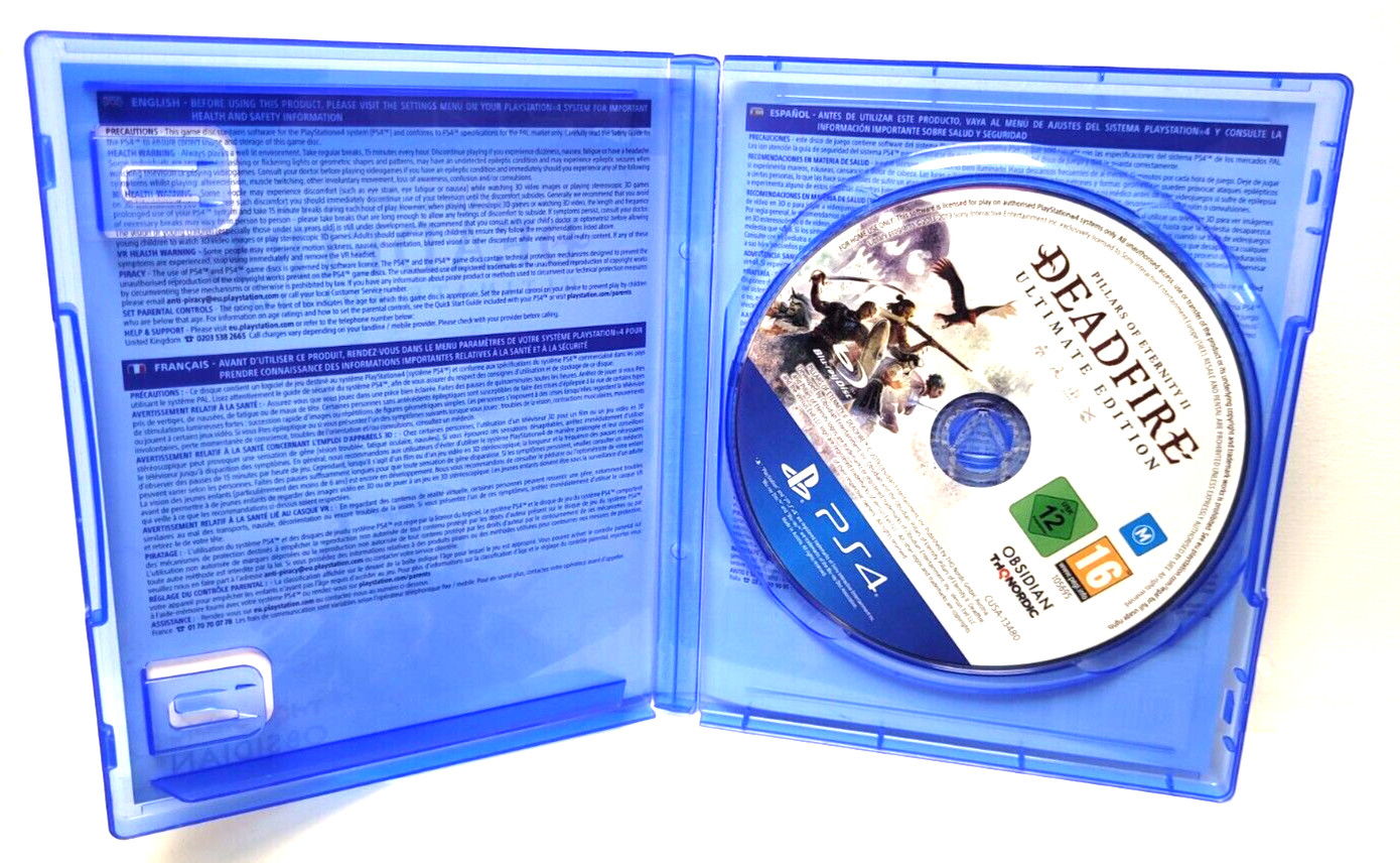 Pillars of Eternity II 2 Deadfire Ultimate Edition PS4 Mint Disc PS5 Compat