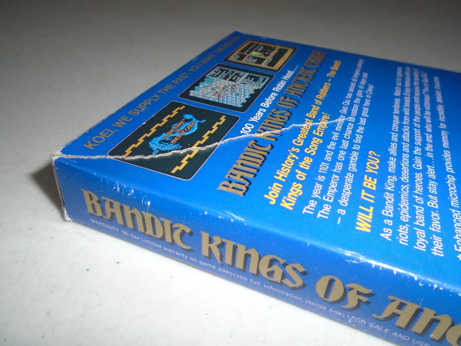 Bandit Kings of Ancient China BOX ONLY, foam & sleeve, NO GAME ☆☆ Nintendo NES