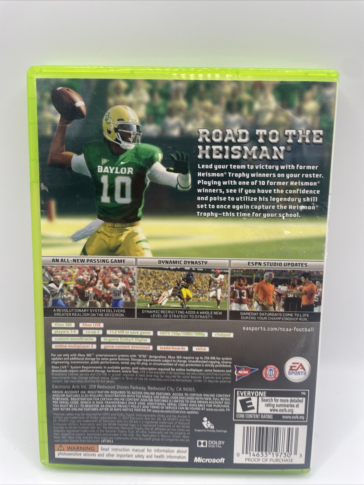 NCAA Football 13 (Microsoft Xbox 360, 2012) – Complete with Inserts – TESTED