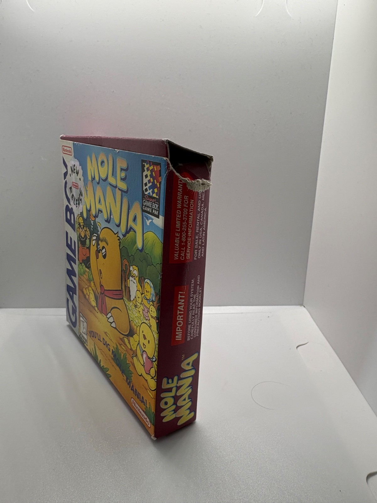 Mole Mania (Nintendo Gameboy Game Boy) Complete CIB Tested Saves
