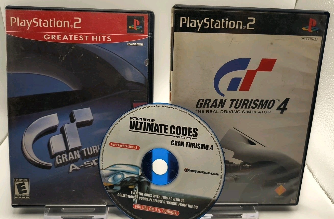 Gran Turismo 3, 4 (Cib) & Ultimate Code For Gran Turismo 4 (Disc Only)