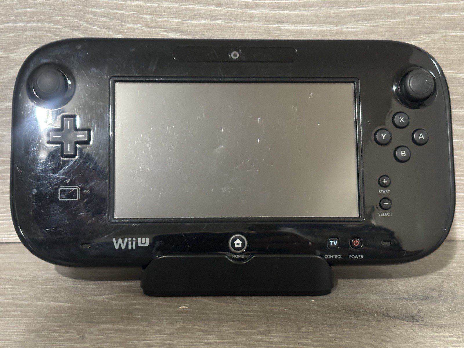 Nintendo Wii U WUP-010 US GamePad Black + Charging Cradle Dock ONLY – NO CHARGER
