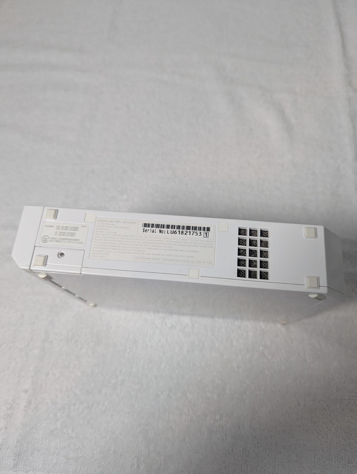 Nintendo Wii White Console RVL-001 Bundle 1 Controller, Sensor, Cords Tested