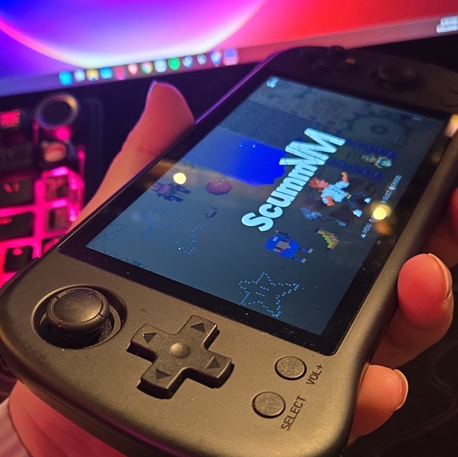 POWKIDDY X55 Handheld Game Console Black 16GB 720p Linux Wi-Fi USB-C HDMI