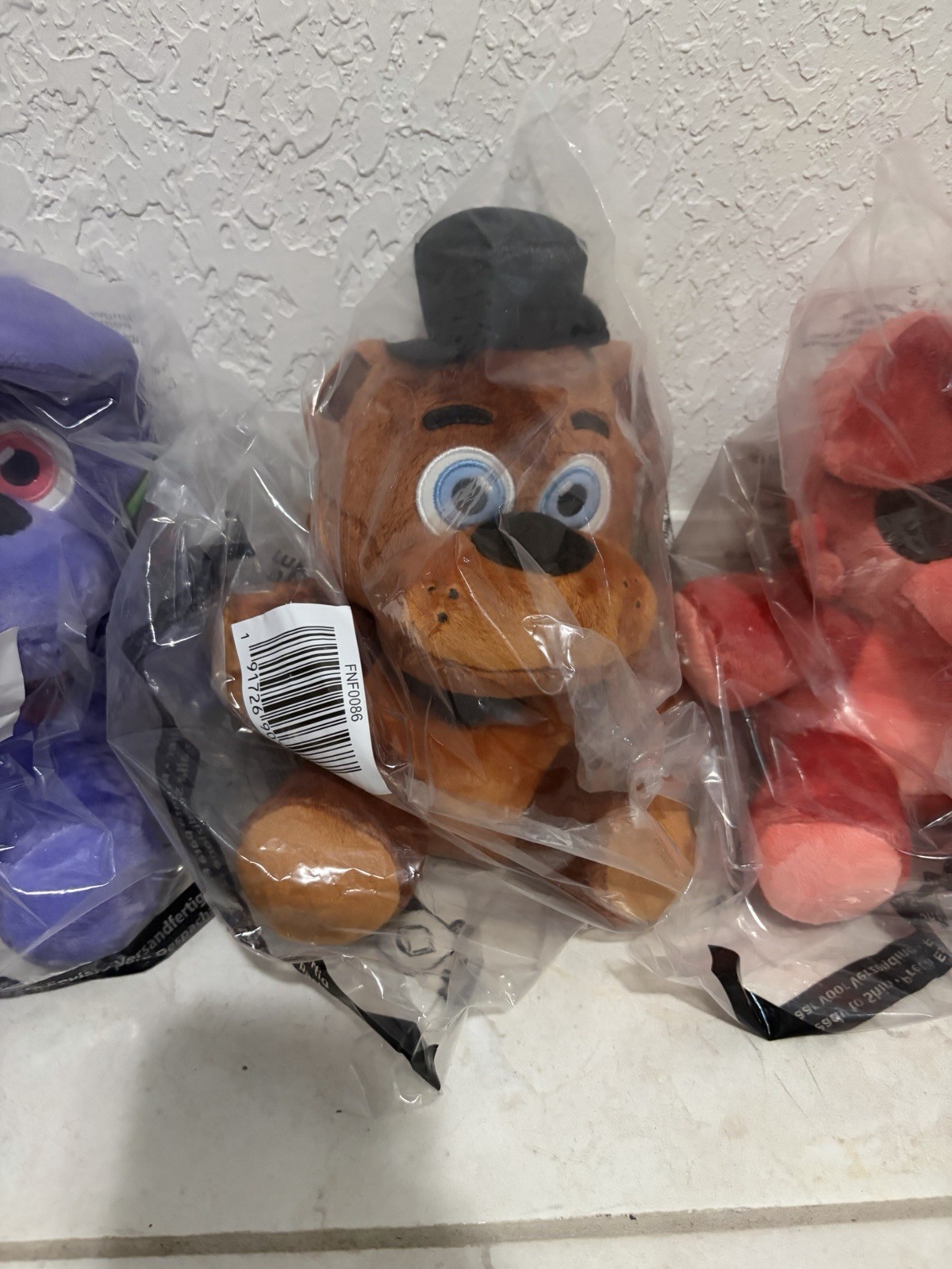 Five Nights at Freddy’s 8” Plush GLOW Eyes 2025 Jazwares FNAF COMPLETE SET of 5