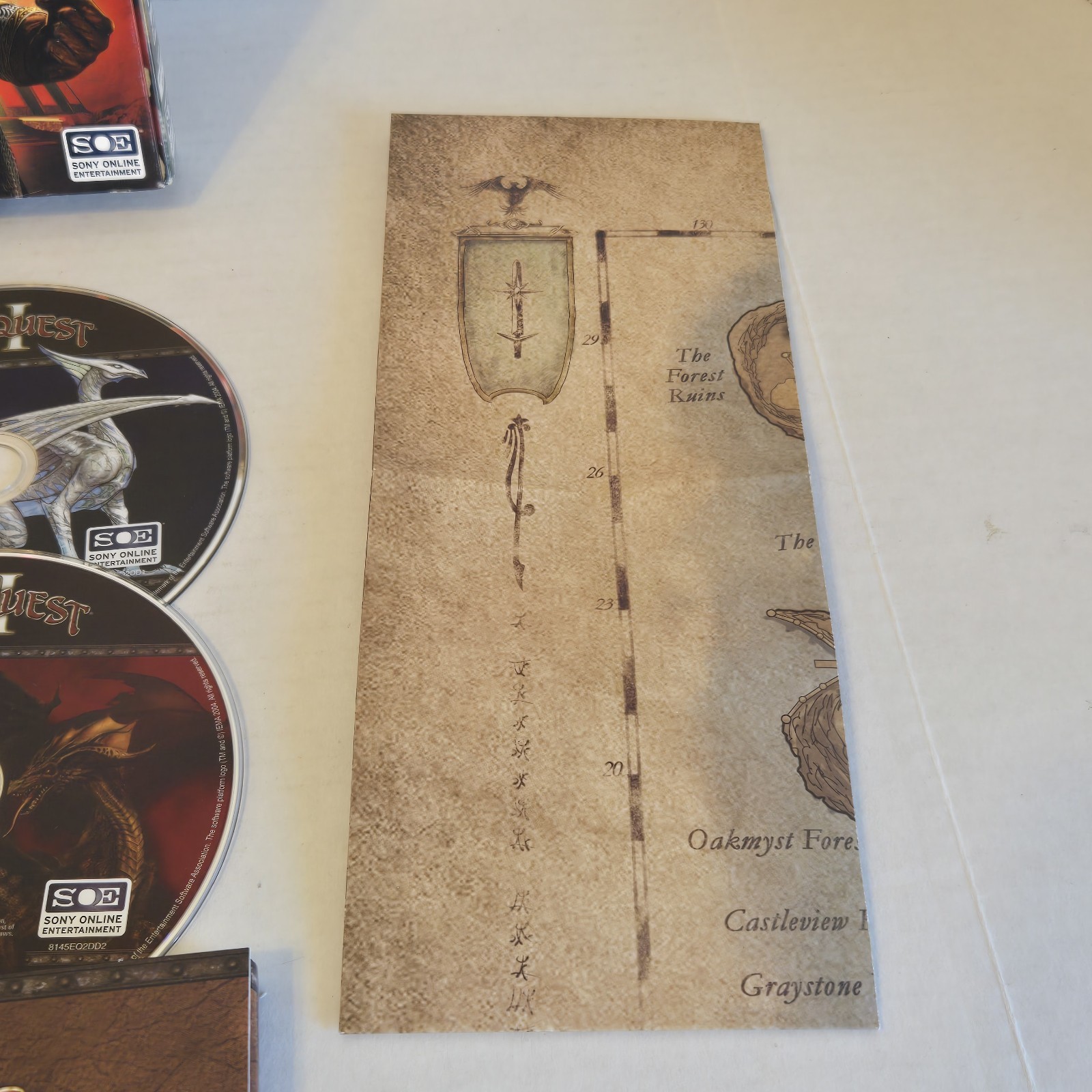 EverQuest 2 II w/Map PC Gaming DVD-ROM 2004 Sony SOE CIB **100% COMPLETE**