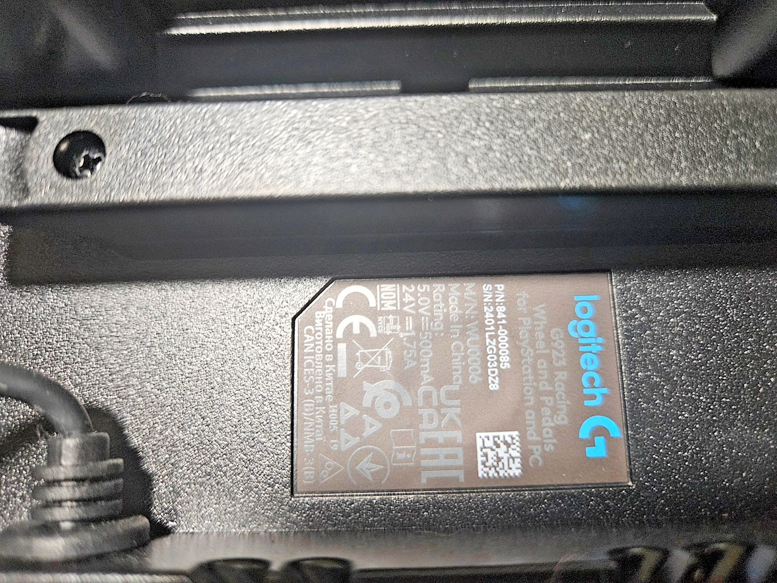 Logitech G923 Racing Wheel power supply and usb for play station xbox a computor