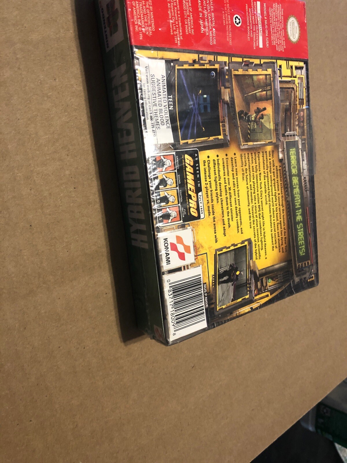 Hybrid Heaven Nintendo 64 New Factory Sealed N64 Wear Outer Box