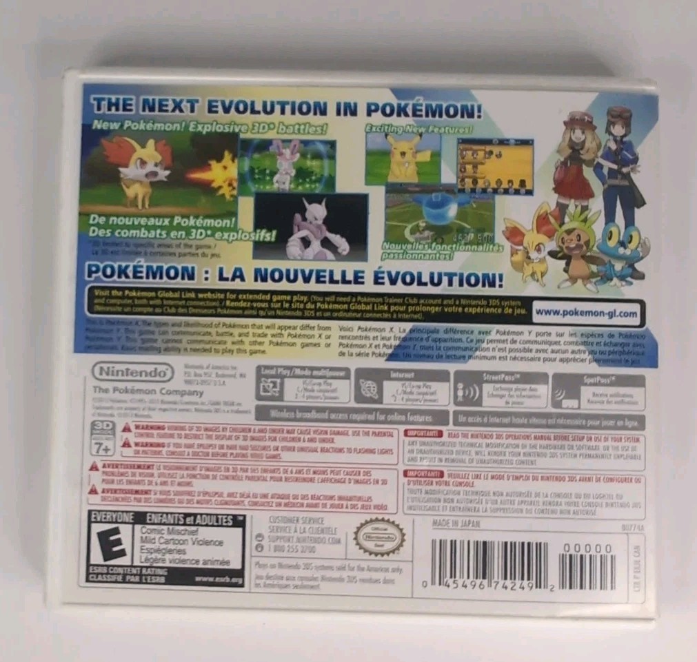 Pokemon X Nintendo 3DS Game Tested And Working