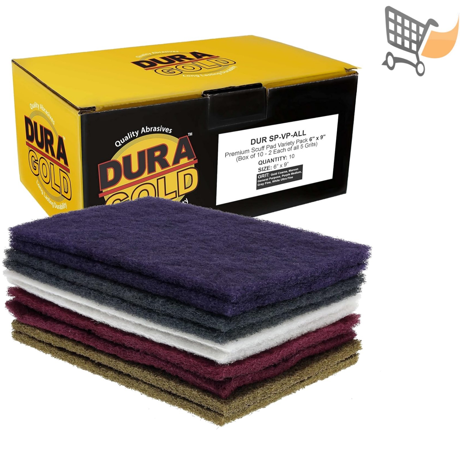 6 Inch Aluminum Oxide Scuff Pad Variety Pack Auto Body Sanding Cleaning
