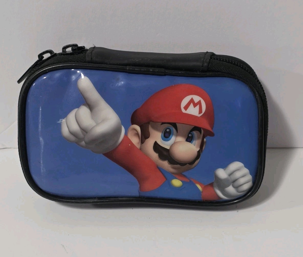 Official Nintendo Mario DS Carrying Case Travel Bag Zipper BD&A Vintage