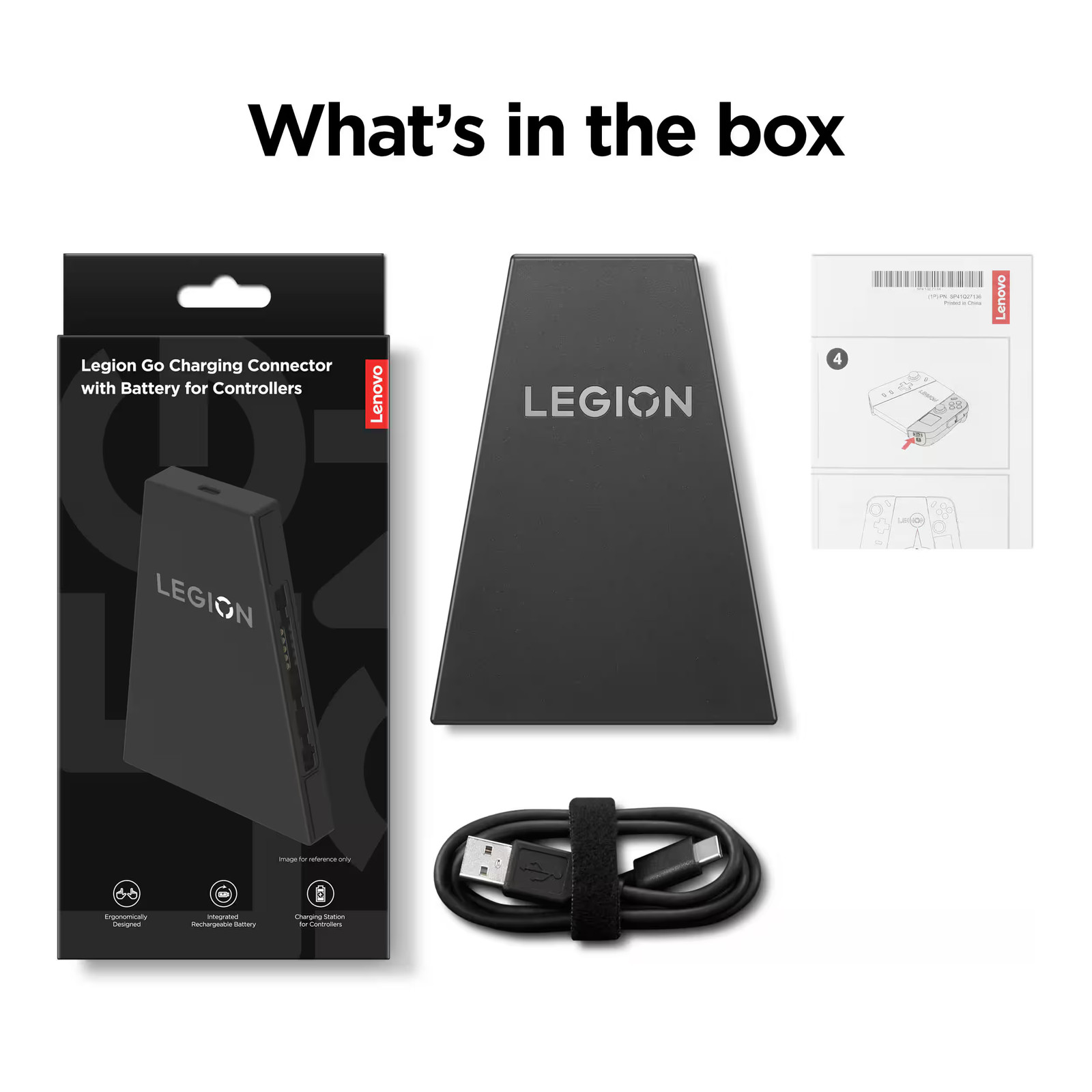 Lenovo – Legion Go Charging Connector with Battery for Controllers – Black
