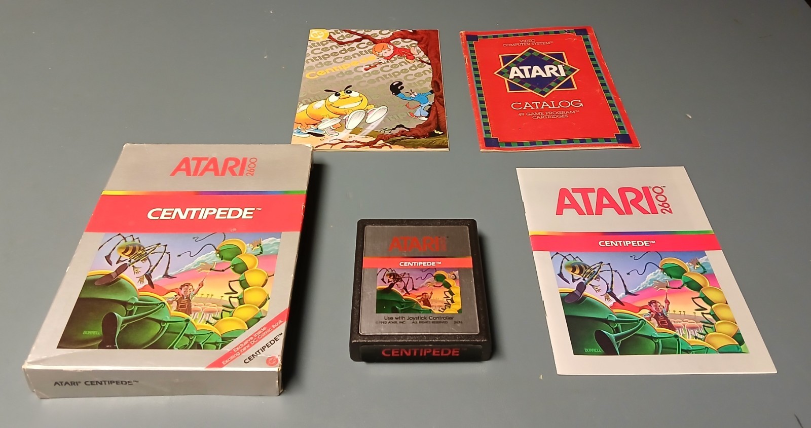 Atari 2600 Centipede – Complete In Box (CIB) – With Manual, Catalog, And Comic