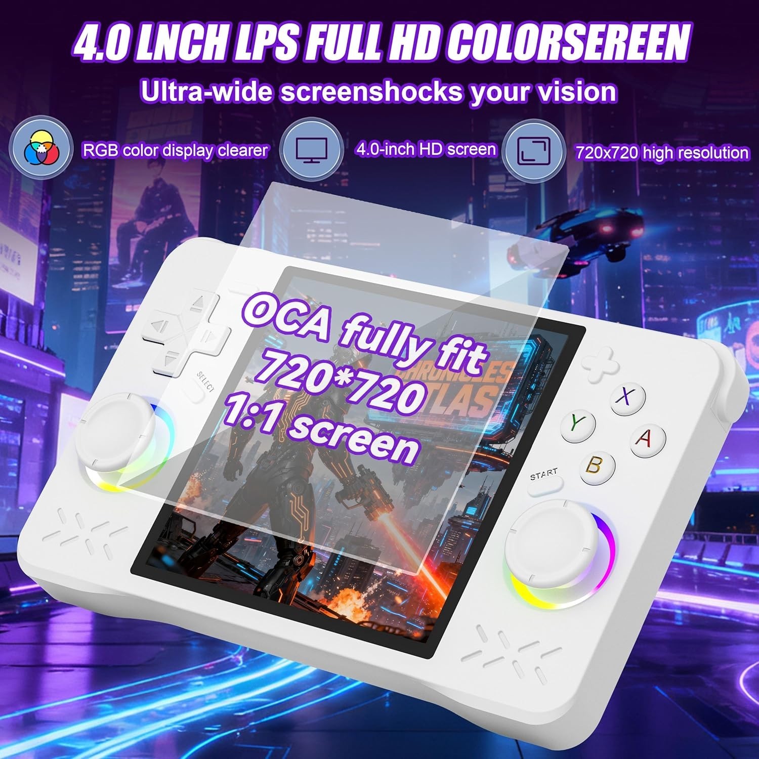 4.0-Inch Retro Game Console – 64GB Storage & WiFi Multiplayer Functionality