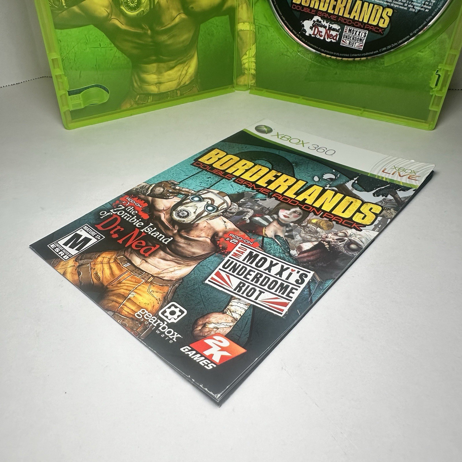 Borderlands Double Game Add-On Pack Zombie Island Mad Moxxi – Xbox 360 Complete