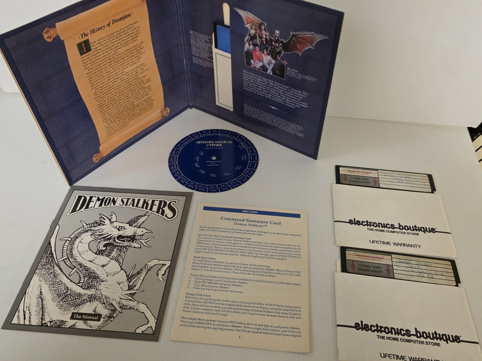 Demon Stalkers (Commodore 64 C64) 5.25 Floppy Disk CIB Complete + Extras