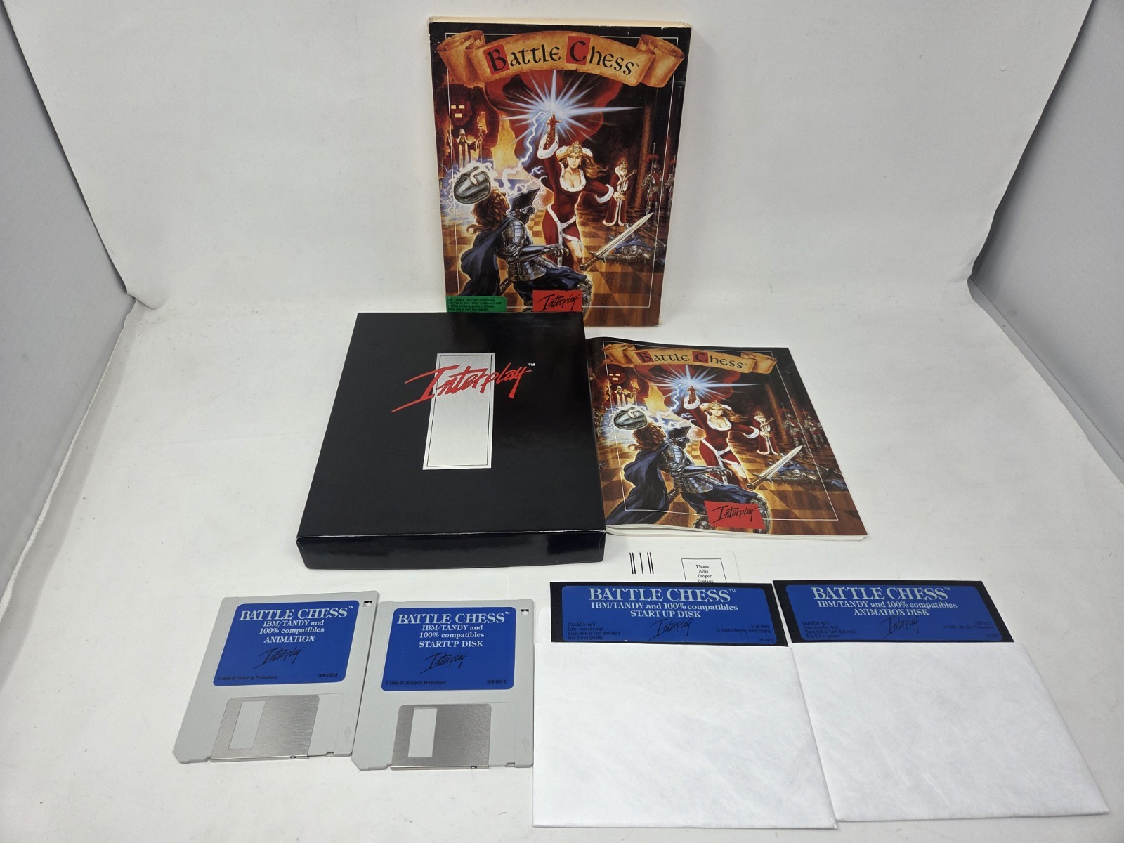 Battle Chess IBM Tandy PC Game Interplay Floppy 5.25″ & 3.5″ Disks 1990