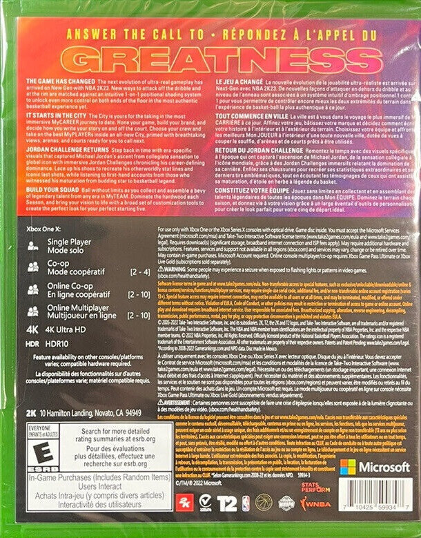 NBA 2K23 (XBOX One) New