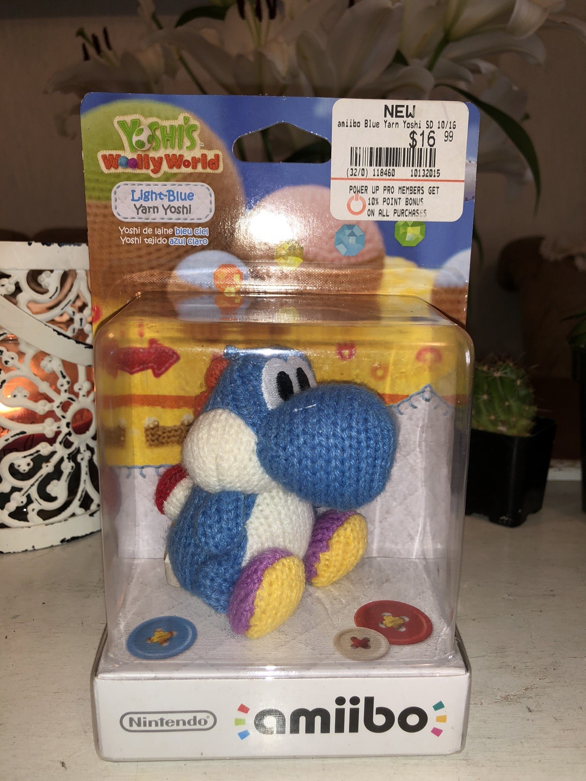 Nintendo Amiibo Light-Blue Yarn Yoshi Wii U & Nintendo 3DS Yoshi’s Wooly World