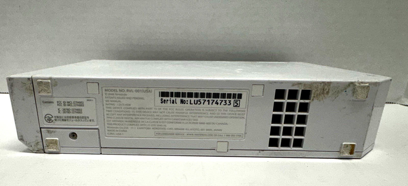 Nintendo Wii White Console RVL-001 Bundle Remotes Sensor Bar