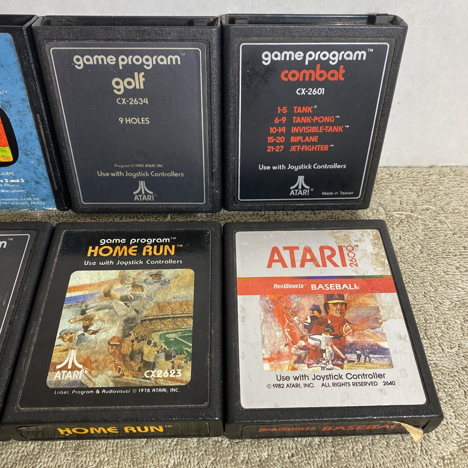 UNTESTED AS IS Sports Basketball Baseball Football Golf Atari 8 Game Lot Bundle