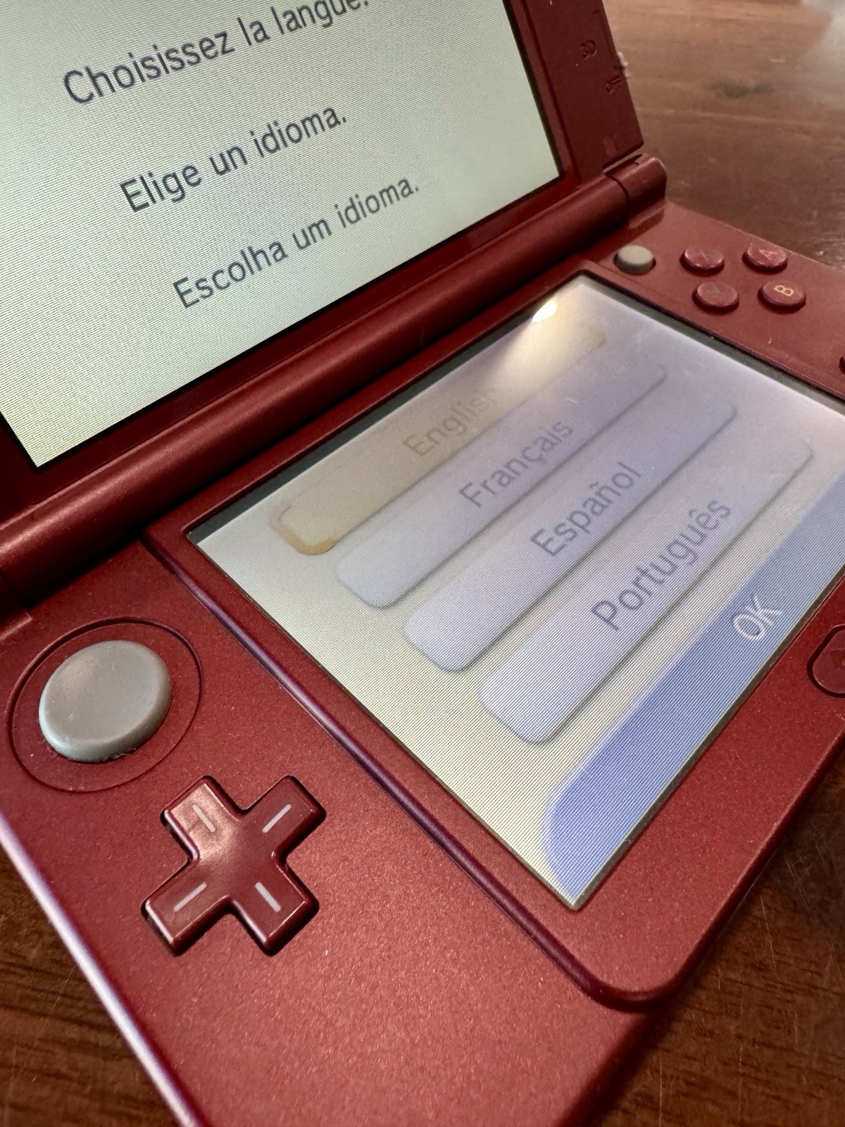 Nintendo New 3DS XL Red Handheld System w/ AC Adapter, Wi-Fi, 4GB, North America