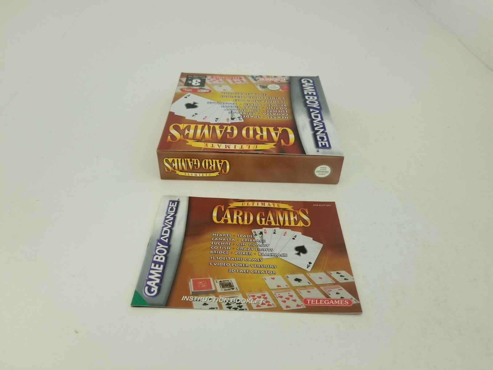 Original Box & Manual for Ultimate Card Games for Game Boy Advance ( NO GAME)F42