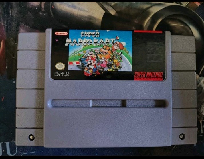 SUPER Nintendo SNES CONSOLE W/Mario Cart +5 game bundle 2 controllers *TESTED